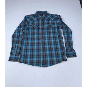 Moon Shine Spirit Shirt Mens Medium Multicolor Pearl Snap Westerncore Cowboycore